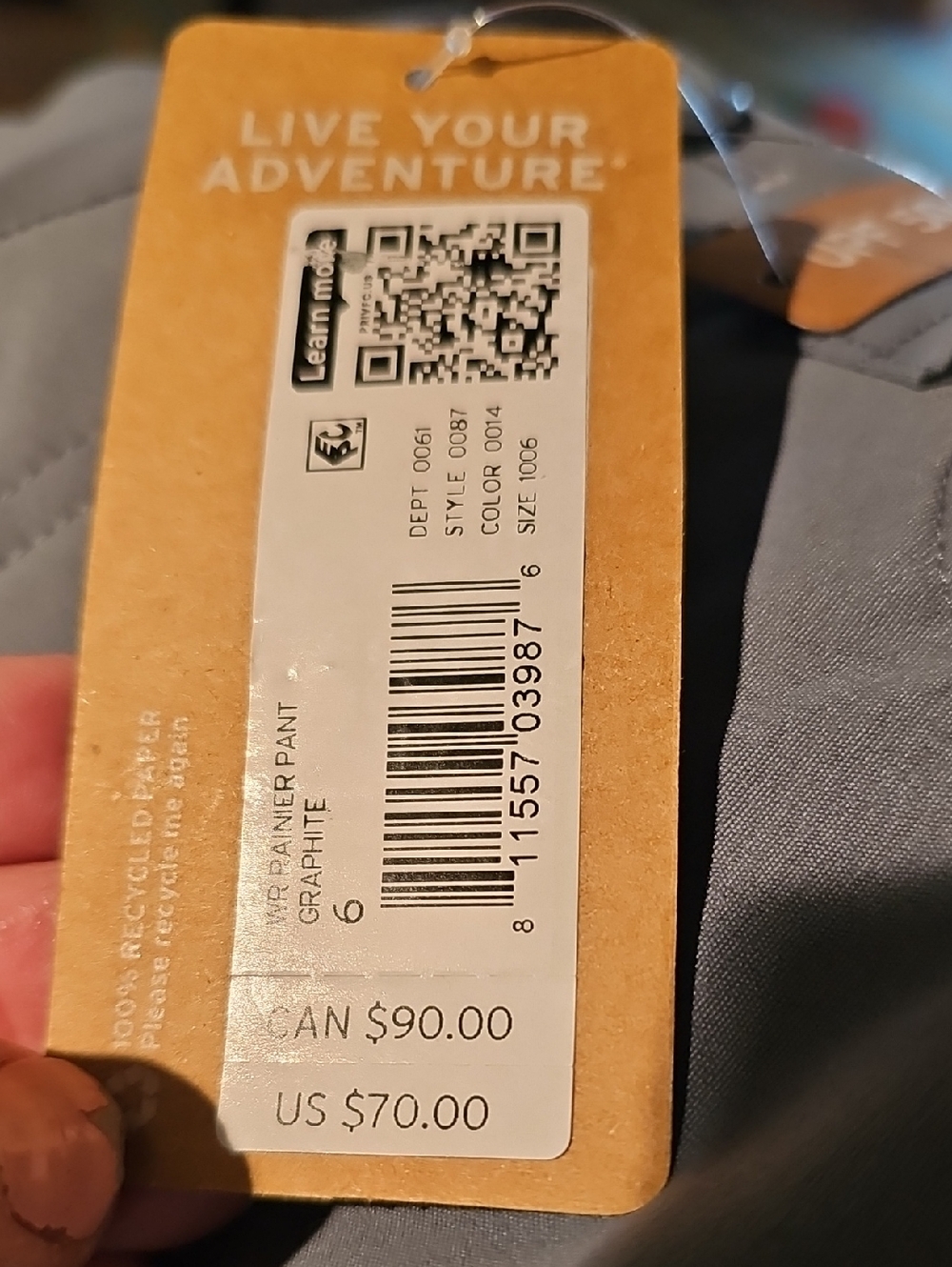 NWT Women's Size 6 WR Rainier Pant - Picture 5 of 5